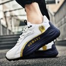 Tênis esportivos masculinos confortáveis e casuais, com cadarço e mesh, respiráveis e leves para atividades físicas indoor e Outdoor Fitness