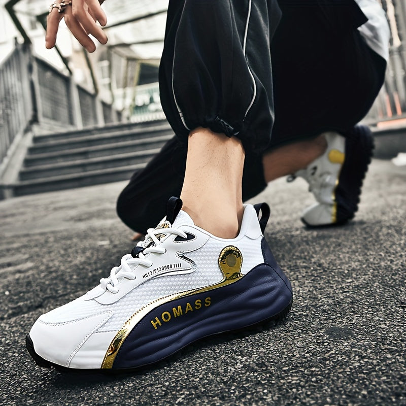 Tênis esportivos masculinos confortáveis e casuais, com cadarço e mesh, respiráveis e leves para atividades físicas indoor e Outdoor Fitness