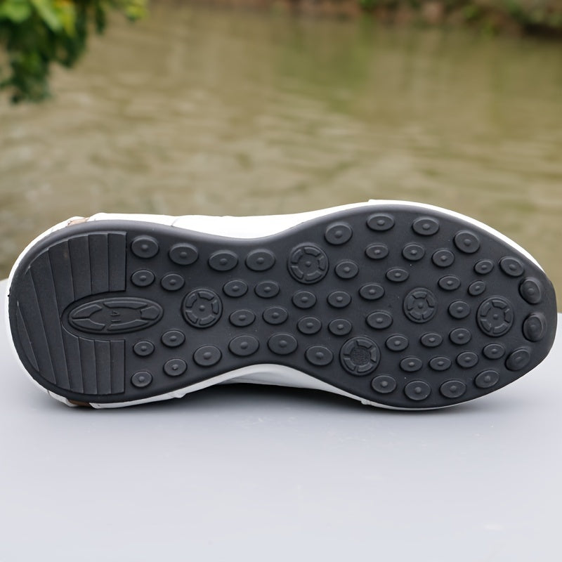 Tênis Masculinos Modernos Com Bloco De Cores, Confortáveis, Antiderrapantes, Duráveis E Casuais Para Atividades Ao Ar Livre