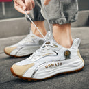 Tênis esportivos masculinos confortáveis e casuais, com cadarço e mesh, respiráveis e leves para atividades físicas indoor e Outdoor Fitness