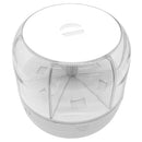 Distribuidor rotativo de 6 divisões selado para cereais secos, feijão, arroz, panela elétrica, recipiente para alimentos de cozinha