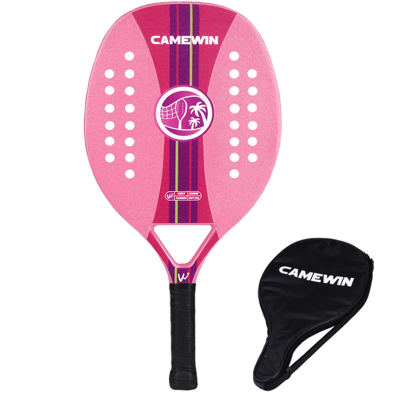 Raquete de tênis de praia Camewin Original,Leve de fibra de carbono  ou fibra de vidro,produto profissional e com capa protetora launch