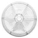 Distribuidor rotativo de 6 divisões selado para cereais secos, feijão, arroz, panela elétrica, recipiente para alimentos de cozinha