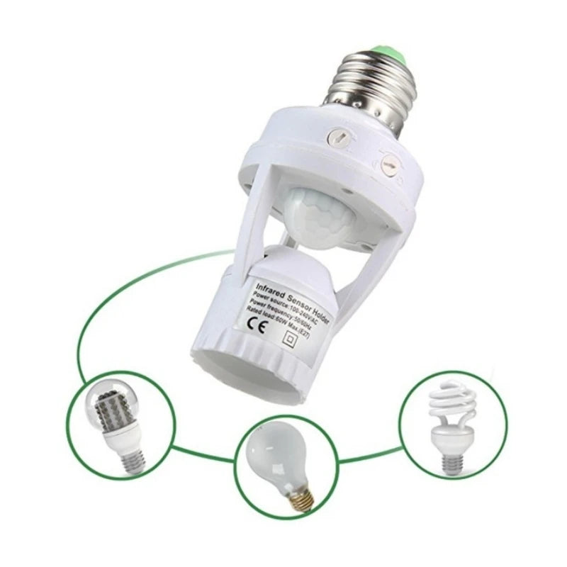 Sensor de presença com fotocélula para lâmpada soquete E27