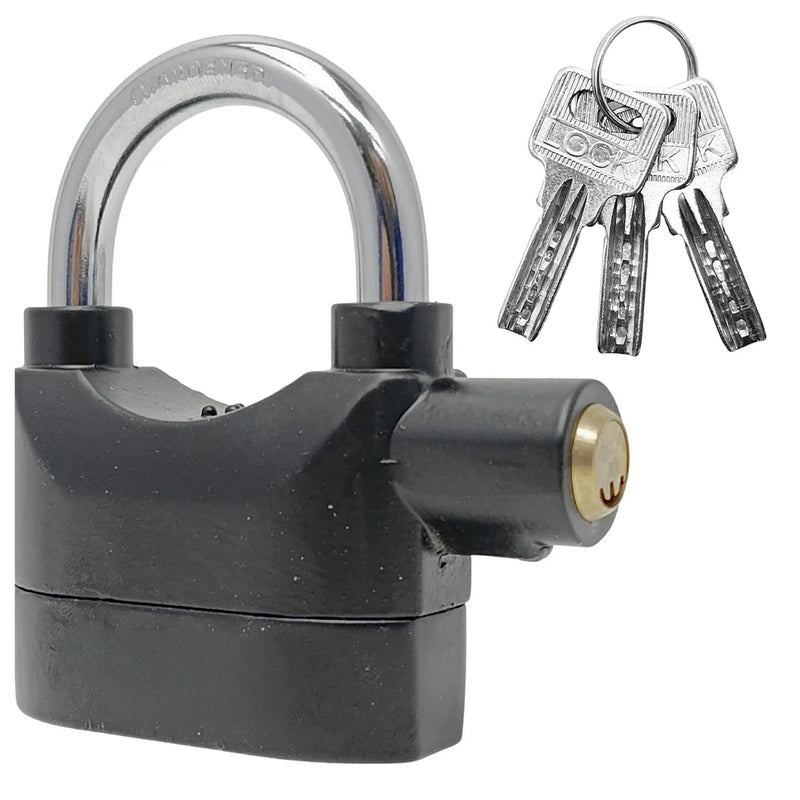 Cadeado anti-roubo com alarme sonoro, resistente à chuva