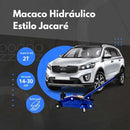 Macaco hidráulico estilo jacaré, seguro e confiável, aço reforçado Levanta até 2 toneladas