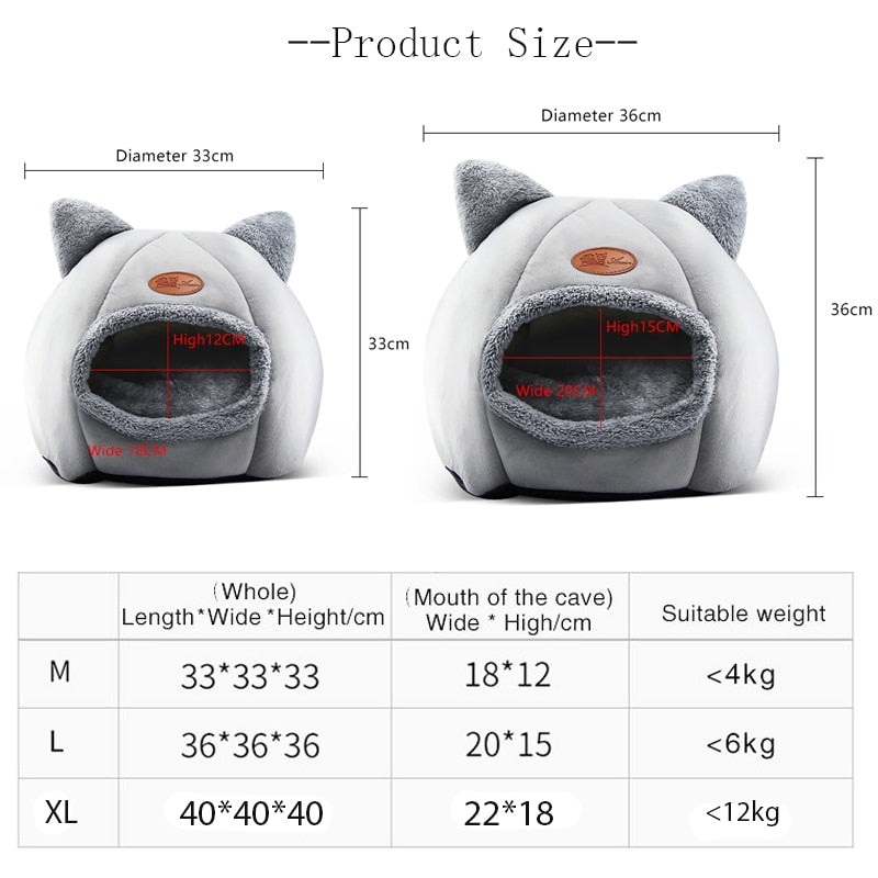 Casinha para Animais de Estimação Tenda Aconchegante Camas da Caverna Cama Coberta Cama Gato