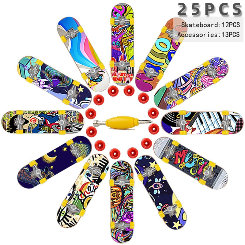 Brinquedos de Scooter de Dedo,de Duas Rodas,Mini Skates Conjuntos de Peças de Rampa,Dedo Bmx,Dedo Fingerboard,Deck de Skate,Brinquedos do Momento.