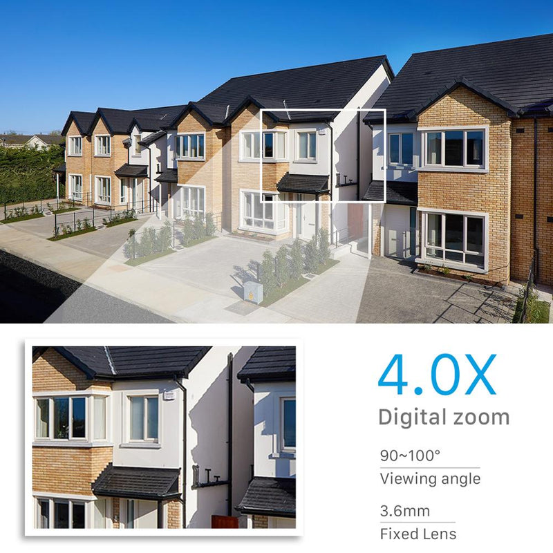Câmera 1080P PTZ Wifi IP Outdoor 4X Digital Zoom AI Human Detect Wireless Câmera H.265 P2P Audio 2MP 3MP Security CCTV Câmera