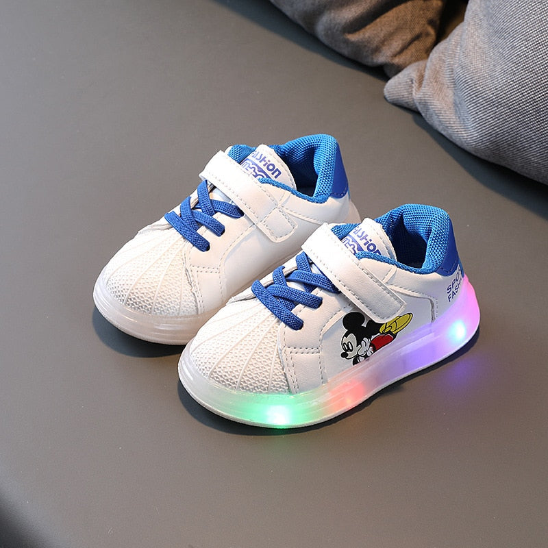 Tênis LED Spiderman para crianças,calçados esportivos para crianças,Sapatos para Meninos e Meninas com luz LED, quente, tamanho 21-30