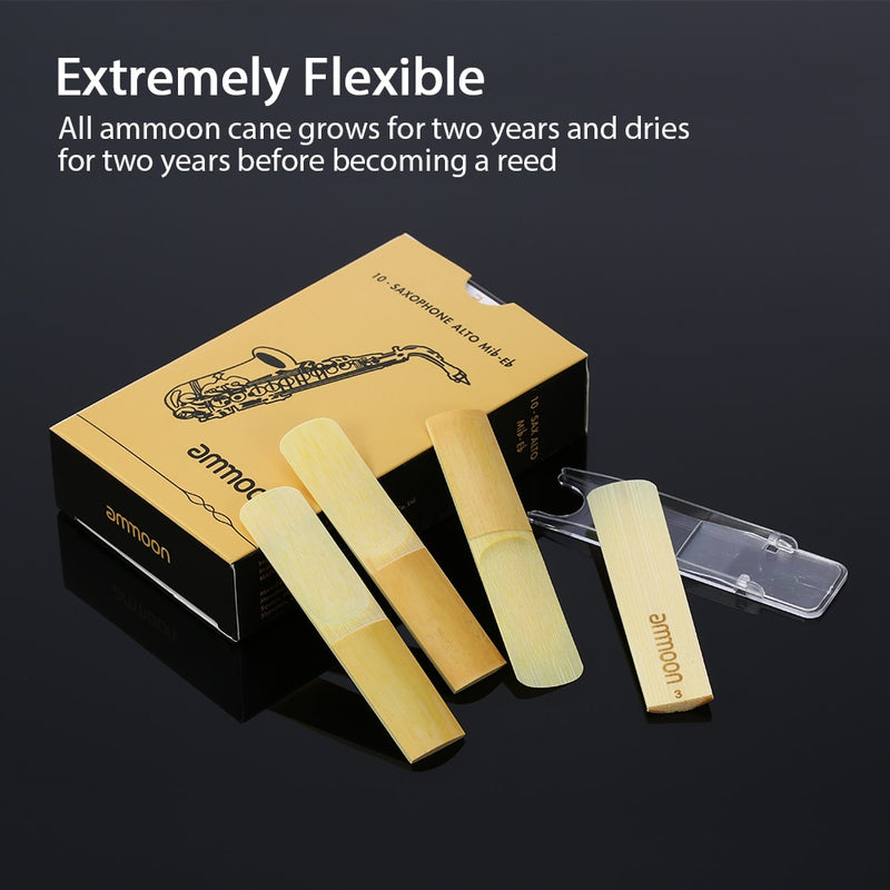 Palhetas Para Sax Alto Mib Caixa com 10 UN Saxophone Reeds  Sax Traditional Reeds Strength 2.5/ 3.0 Saxophone Accessories