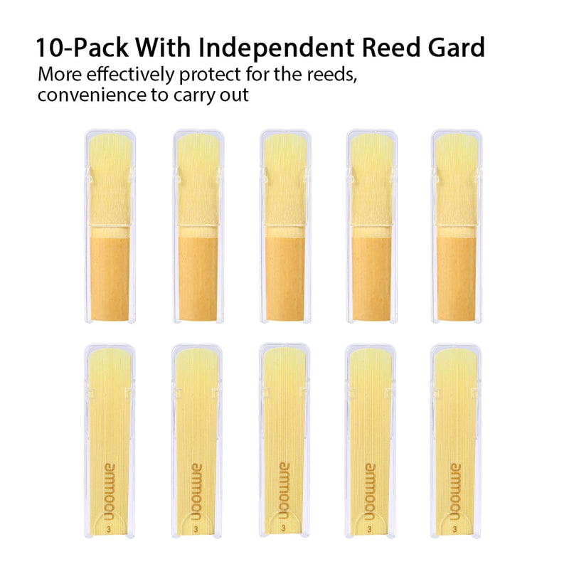 Palhetas Para Sax Alto Mib Caixa com 10 UN Saxophone Reeds  Sax Traditional Reeds Strength 2.5/ 3.0 Saxophone Accessories