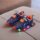 Tênis LED Spiderman para crianças,calçados esportivos para crianças,Sapatos para Meninos e Meninas com luz LED, quente, tamanho 21-30