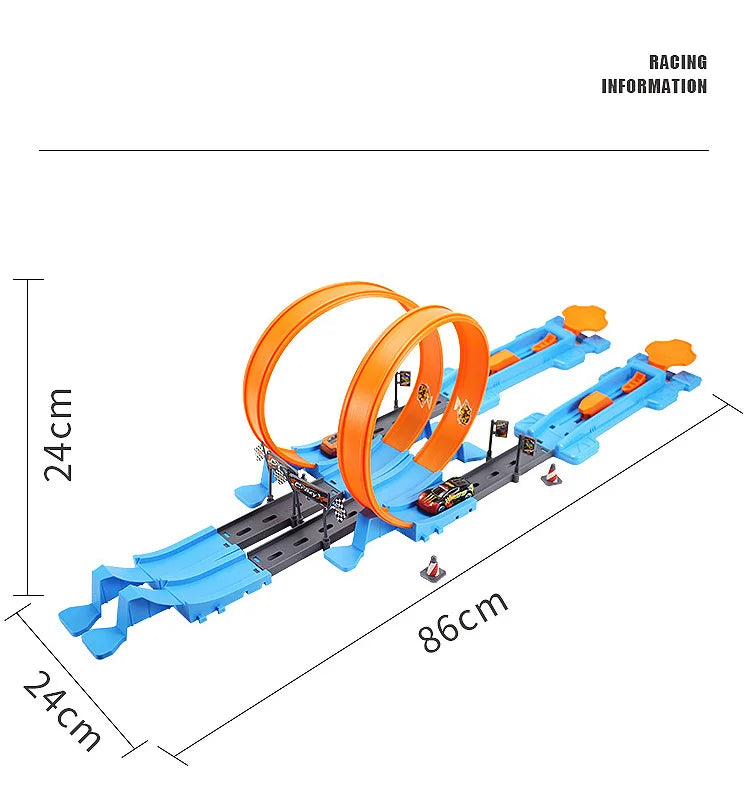 Pista de Corrida Metal Racing,Montanha Russa o Brinquedo que é o Sonho  das Crianças.