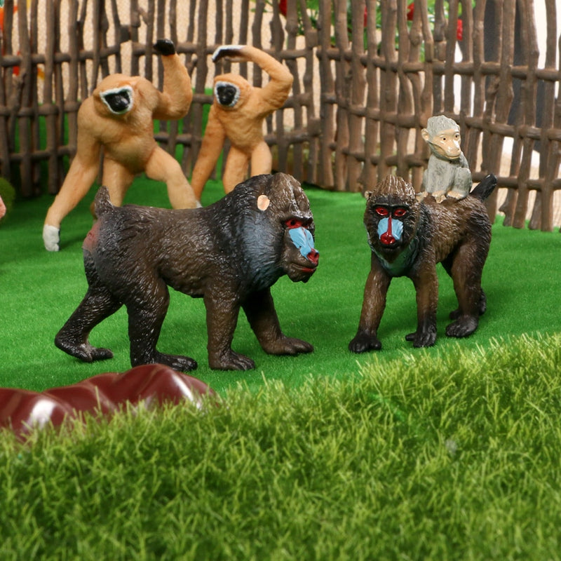 Mine Macacos da Floresta,Animais Selvagens, chimpanzé e família mandril,macaco modelos de simulação