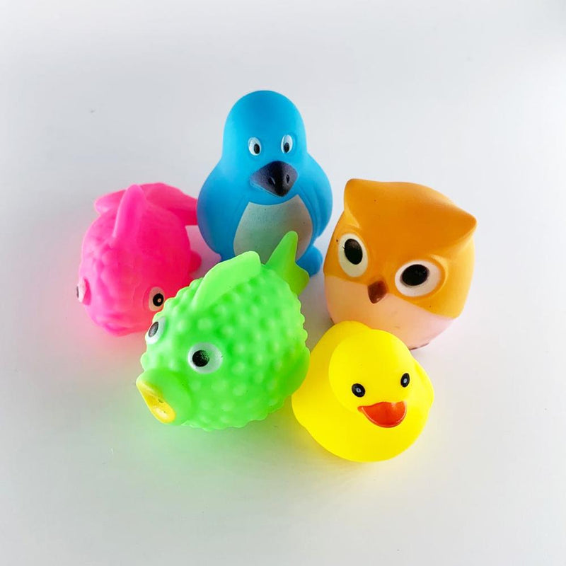 Brinquedos de Banho,Peixes Coloridos,5 UN de Desenho Animado,Brinquedo de Borracha Macia,Brinquedo de Natação,Para Brincar Na Água.