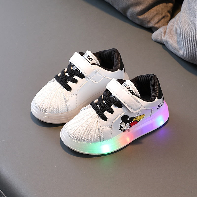 Tênis LED Spiderman para crianças,calçados esportivos para crianças,Sapatos para Meninos e Meninas com luz LED, quente, tamanho 21-30