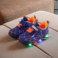 Tênis LED Spiderman para crianças,calçados esportivos para crianças,Sapatos para Meninos e Meninas com luz LED, quente, tamanho 21-30