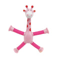 Girafa Ventosa Pop Tubos para Crianças, Telescópica Girafa Fidget Brinquedos,Fole sensorial, Anti-Stress Squeeze Toy, alívio do estresse