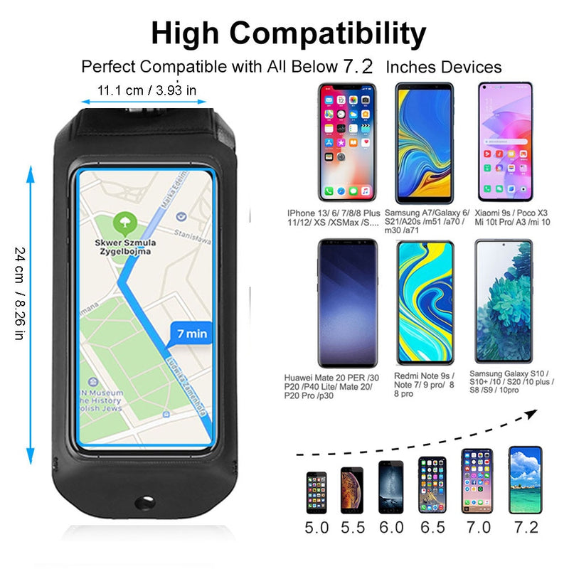 Case Para Por Na Bicicleta ele Protege a Tela Do Celular Sensível ao toque,à prova d`água ciclismo topo tubo dianteiro quadro mtb road bike saco 7.2 caso do telefone acessórios da bicicleta