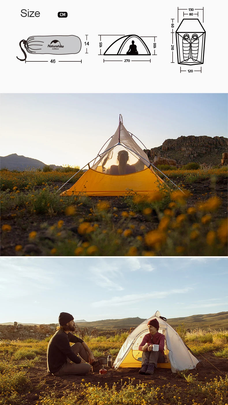 Barraca de Camping,Tenda para 2 Pessoas Ultraleve 20D para Acampamento,Pescas, à Prova D'água.