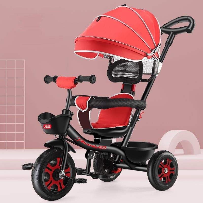 Carrinho de Bebê Triciclo Infantil, Bicicleta Leve, Caminhada, 3 Rodas, 1-3-6 Anos de Idade, Entrega Rápida