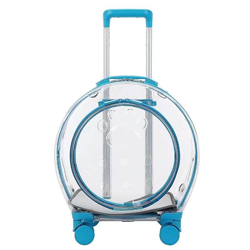 Mala de rolamento Transparente Para Pet,Trolley Case Para Gato e Cachorro,Travel Box, Stroller, Acessórios de moda