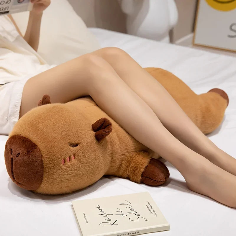 Boneco de pelúcia gigante de desenho animado Kawaii de 60 cm a 100 cm,Formato de capivara