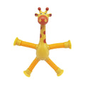 Girafa Ventosa Pop Tubos para Crianças, Telescópica Girafa Fidget Brinquedos,Fole sensorial, Anti-Stress Squeeze Toy, alívio do estresse