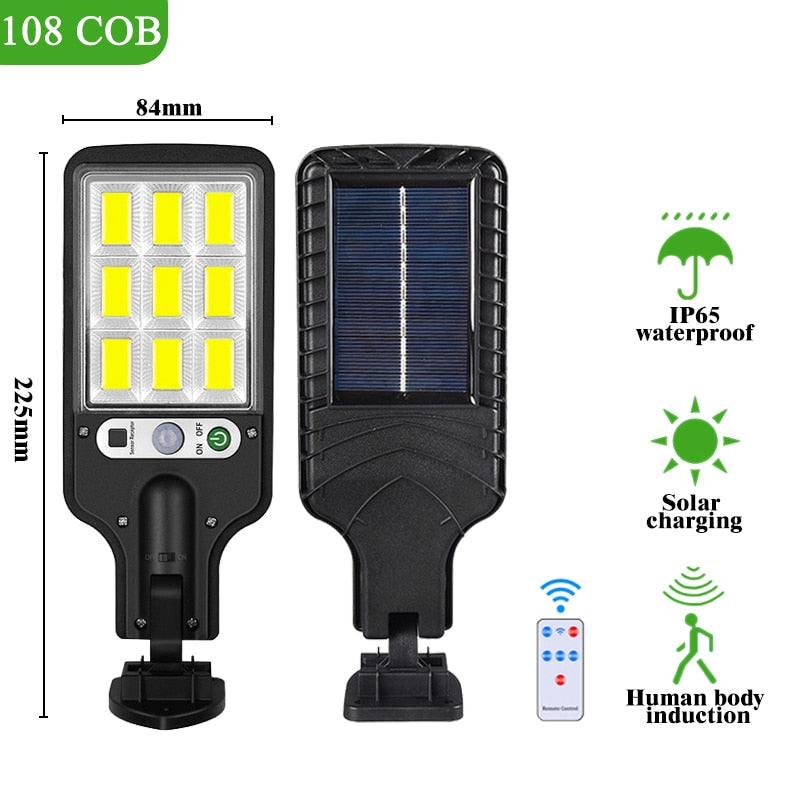 Luzes LED,Carregamento ao Ar Livre,IP65 à Prova D`Água,Com 3 Modo,Sensor De Movimento,Iluminação Sem Gastar Energia Elétrica,Luz da Energia Solar Para Clarear Seu Jardim.