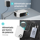 Mini Projetor Home Theater Portátil 3D,Vídeo LED, Projetor de Laser Beamer 4K 1080P Via HD,Port Smart,TV BOX