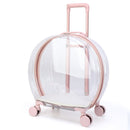 Mala de rolamento Transparente Para Pet,Trolley Case Para Gato e Cachorro,Travel Box, Stroller, Acessórios de moda