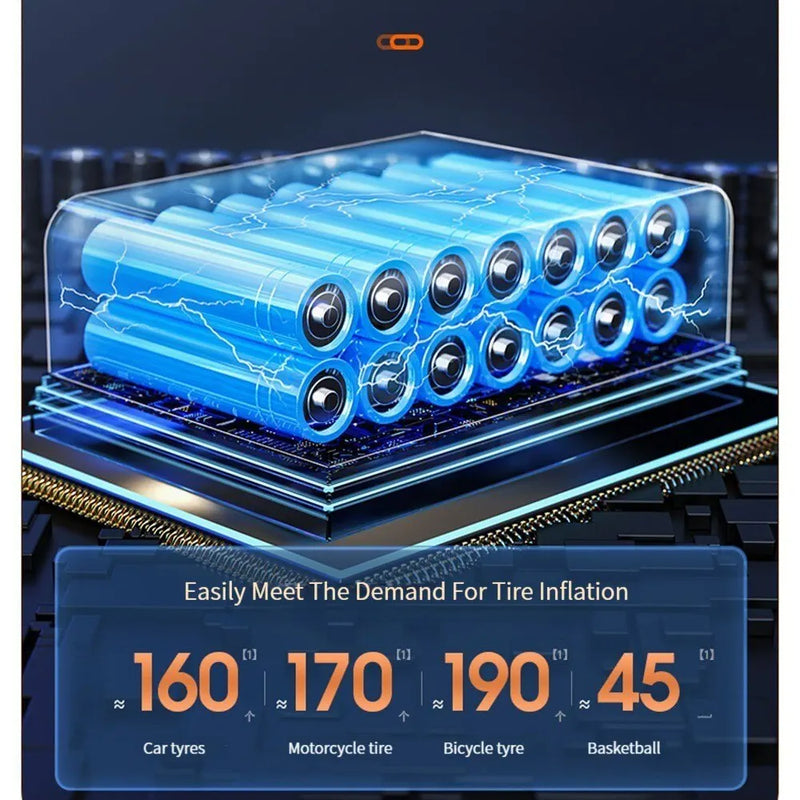 ⚽️🛞Compressor de ar portátil sem fio, bomba elétrica para inflar pneus de carros, motocicleta, bicicleta, barco, bolas⭐🚴