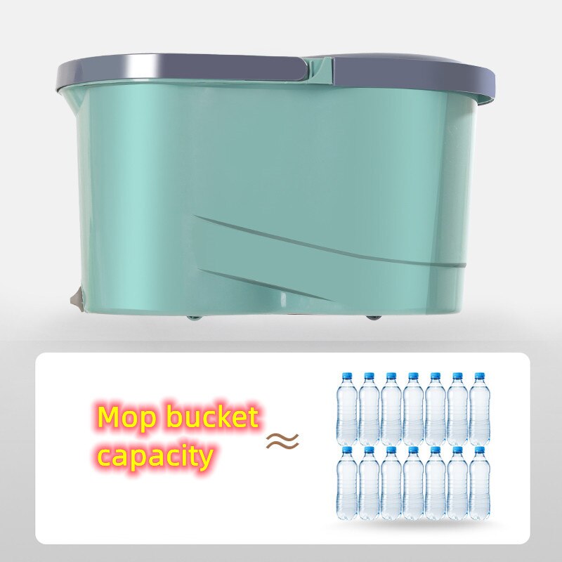 Mop giratório automático do agregado familiar com cubeta seca e molhada dupla-uso sala de estar banheiro piso de madeira limpeza microfibra magia mop