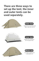 Barraca de Camping,Tenda para 2 Pessoas Ultraleve 20D para Acampamento,Pescas, à Prova D'água.