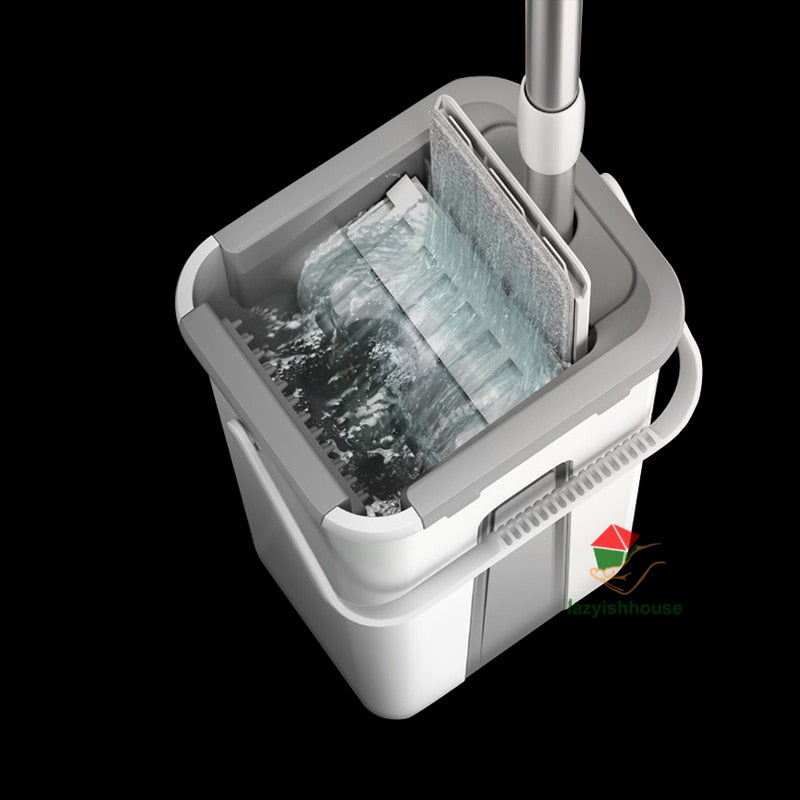 Espremer mop com piso de balde limpo mop cabeça pano limpo limpador de chão doméstico limpeza esfregão mágico espremer azulejos de parede limpa