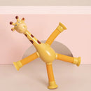 Girafa Ventosa Pop Tubos para Crianças, Telescópica Girafa Fidget Brinquedos,Fole sensorial, Anti-Stress Squeeze Toy, alívio do estresse
