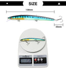 Iscas de Pesca Que Afunda,Ultra Longas, Para Água Salgada,Mar,Rios,Iscas Grandes,Iscas Duras,Acessório de Pesca.