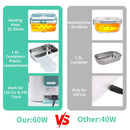 Marmita Aquecedora de Alimentos de 80W Portátil,Recipiente de 1,8L