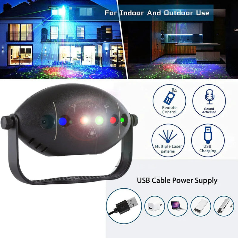 Projetor estroboscópica, Luzes de discoteca rgb para palco,dj, festa a luz laser em clube, casa e etc.