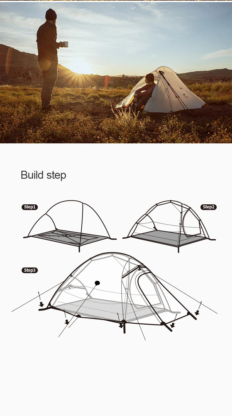 Barraca de Camping,Tenda para 2 Pessoas Ultraleve 20D para Acampamento,Pescas, à Prova D'água.