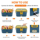 Marmita Aquecedora de Alimentos de 80W Portátil,Recipiente de 1,8L