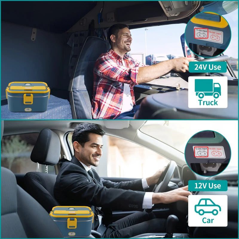 Marmita Aquecedora de Alimentos de 80W Portátil,Recipiente de 1,8L