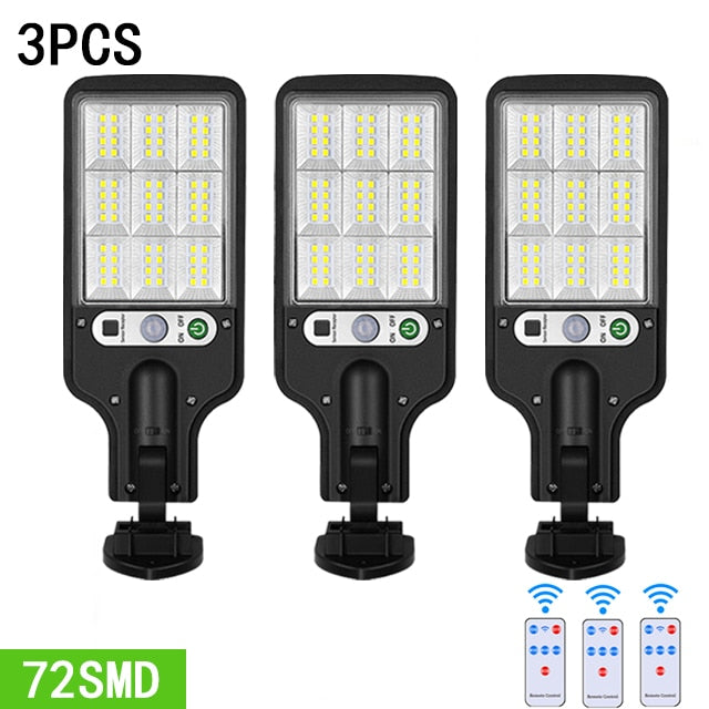 Luzes LED,Carregamento ao Ar Livre,IP65 à Prova D`Água,Com 3 Modo,Sensor De Movimento,Iluminação Sem Gastar Energia Elétrica,Luz da Energia Solar Para Clarear Seu Jardim.