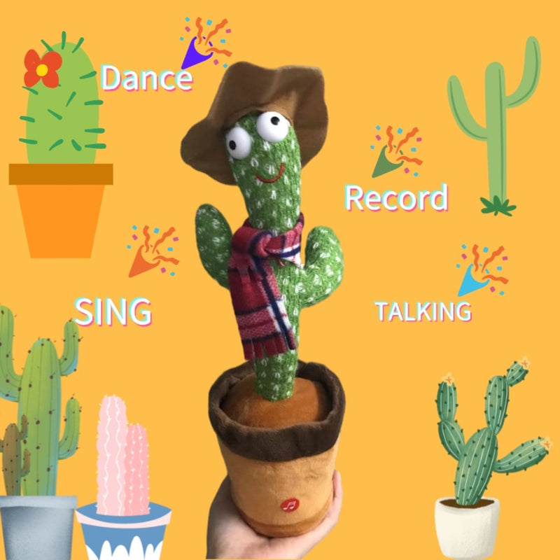 Brinquedo Cacto Dançante Falante Imita c/ Musicas,Repete Falas.