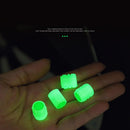 Tampas de válvula do pneu do carro, tampa do ar, fluorescente, segurança, tampa do núcleo para caminhão, SUV, motocicletas, bicicleta, luminoso, 4 pcs