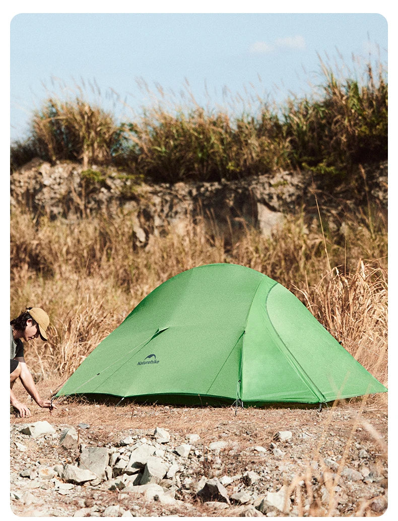 Barraca de Camping,Tenda para 2 Pessoas Ultraleve 20D para Acampamento,Pescas, à Prova D'água.