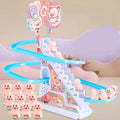 Pista Corrediça Elétrica,Brinquedo Para Meninos ou Meninas,os Patos Sobem as Escadas,Brinquedo do Bebê,Luzes LED,Música,Montanha Russa.