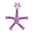 Girafa Ventosa Pop Tubos para Crianças, Telescópica Girafa Fidget Brinquedos,Fole sensorial, Anti-Stress Squeeze Toy, alívio do estresse