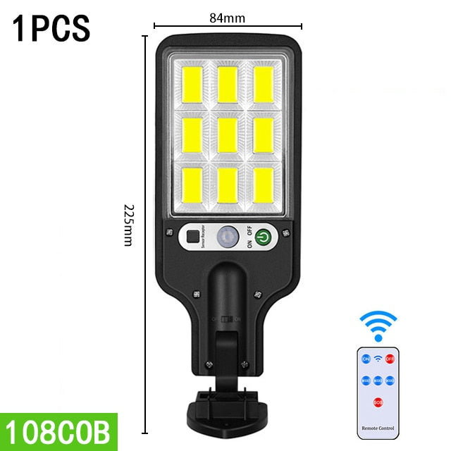 Luzes LED,Carregamento ao Ar Livre,IP65 à Prova D`Água,Com 3 Modo,Sensor De Movimento,Iluminação Sem Gastar Energia Elétrica,Luz da Energia Solar Para Clarear Seu Jardim.